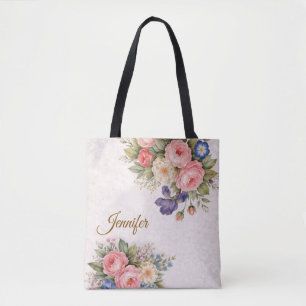 Rustikales Vintage-personalisiertes Blumenrosendes