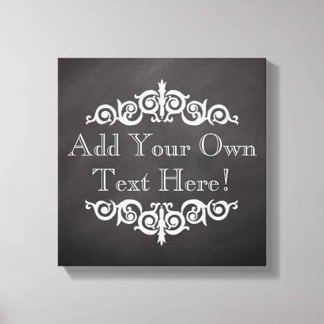Rustikales Vintages Chalkboard kundenspezifisch Pe Leinwanddruck (Vorderseite)