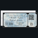 Rustikales Vintages Filmticket mit UAWG QR-Code Einladung<br><div class="desc">Rustikales Vintages Filmticket mit UAWG QR Code Einladung zum Hochzeitsfeiern</div>