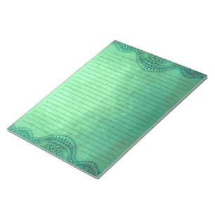 Rustikales Vintages Grüngeflecht Notizblock