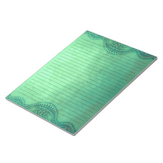 Rustikales Vintages Grüngeflecht Notizblock