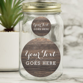 Rustikales Vintages Holz Elegante Landgut Boutique Runder Aufkleber