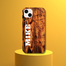 Rustikales Vintages Holz und Individuelle Name, Mi Case-Mate iPhone 14 Plus Hülle