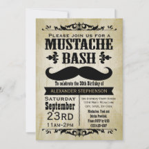Rustikales Vintages Mustache Bash Party