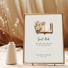 Rustikales Vintages, neutrales Gästebuchzeichen
