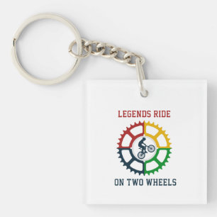 Rustikales Vintages Radfahren Schlüsselanhänger