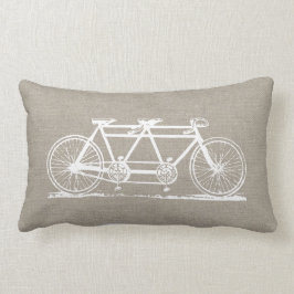 Rustikales Vintages Tandem-Fahrrad Lendenkissen
