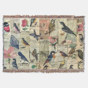 Rustikales Vintages Zeitungs-Patchwork-Collage (5) Decke