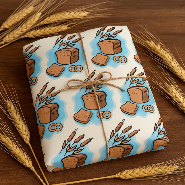 Rustikales Vollkornbrot Farmhouse Food Geschenkpapier (Von Creator hochgeladen)
