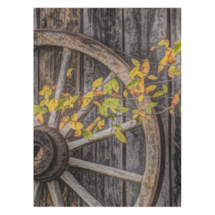 Rustikales Wagenrad Tischdecke