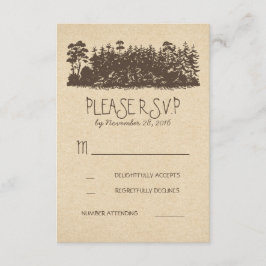 Rustikales Wald Hochzeitskarten RSVP Karte