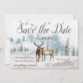Rustikales Wald Save the Date