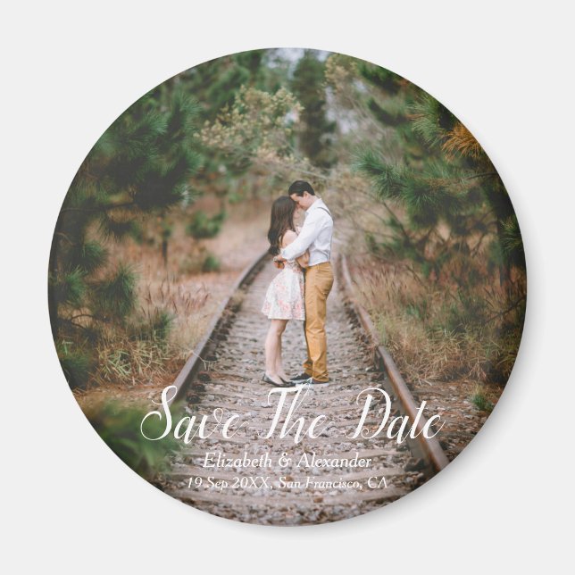 Rustikales Wald Save the Date Magnet (Vorne)