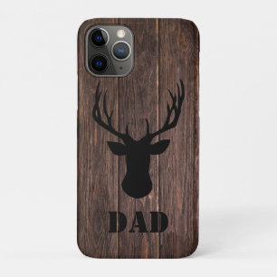 Rustikales Waldhirsch Holz Muster Vater Case-Mate iPhone Hülle