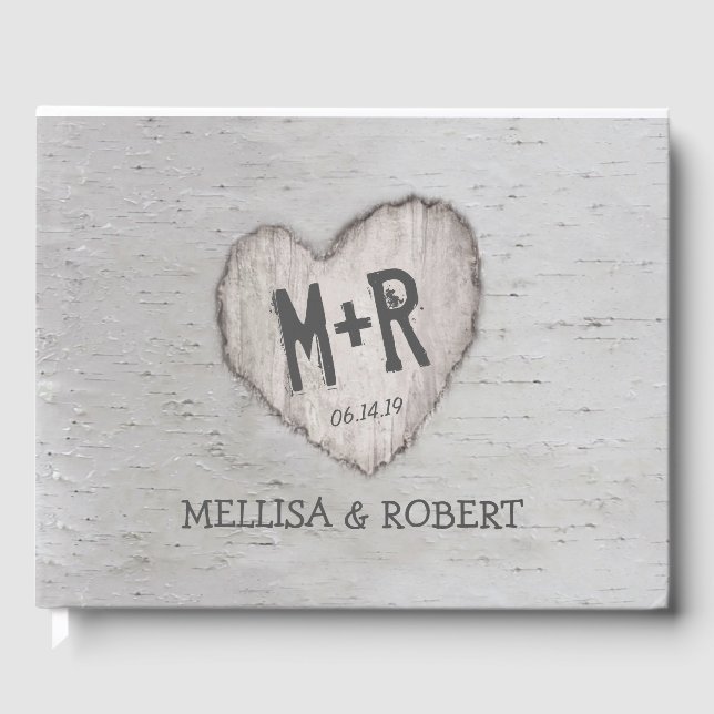 Rustikales Waldhügel-Hochzeit Gästebuch (Vorderseite)