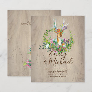 Rustikales Waldland Hirsch Blumenzwiebeln lädt ein