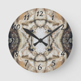 Rustikales Waldland Natur Bäume Bark Thema Runde Wanduhr