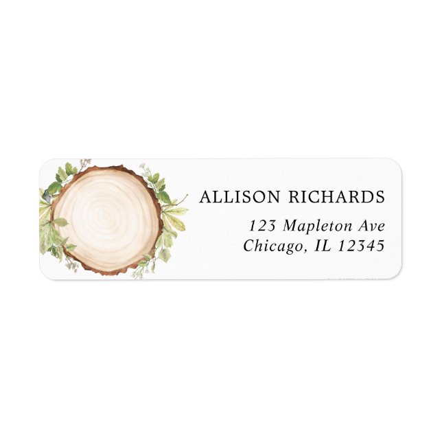 Rustikales Waldland Outdoorwald Scheiben Hochzeit (Vorne)