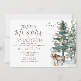 Rustikales WaldVerlobungs-Party Einladung