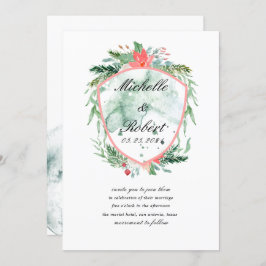 rustikales Wappen Monogramm Hochzeit Einladung