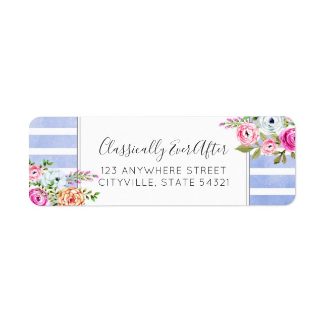 Rustikales Wasser Wasserfarbe Moderne Rücksendeadr (Vorne)