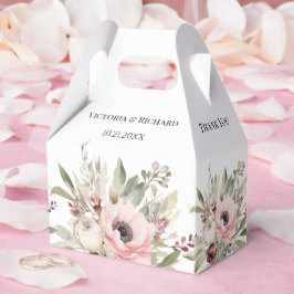 rustikales Wasserfarben-Blumenbouquet Geschenkschachtel