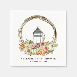 Rustikales Wasserfarbenfall Harvest Wreath Baby Du Serviette