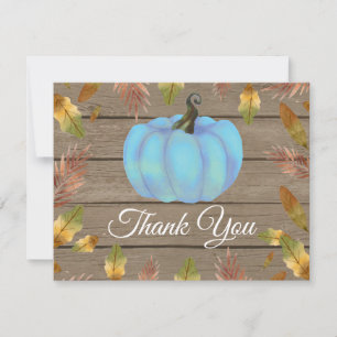 Rustikales Wasserfarbenfallen Pumpkin Blau Danke K