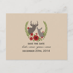 Rustikales Weihnachten, das Save the Date Ankündigungspostkarte