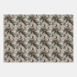 Rustikales Weihnachten Geschenkpapier Set