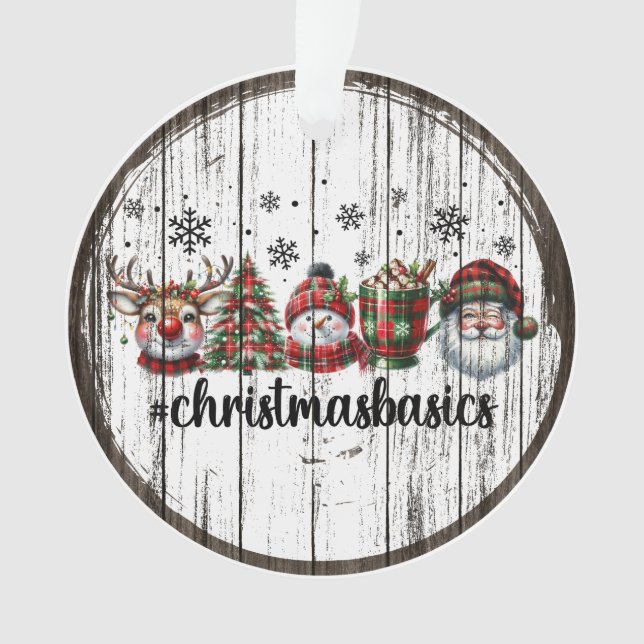 Rustikales Weihnachten Ornament (Vorderseite)