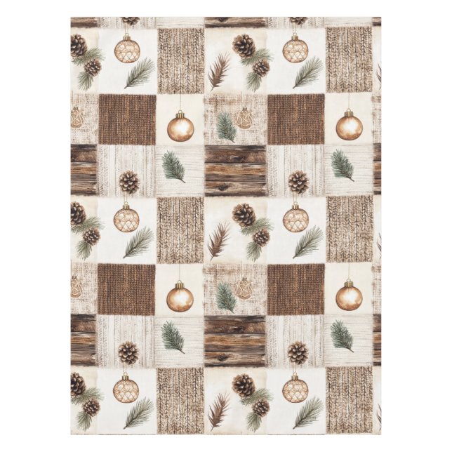 Rustikales Weihnachten Tischdecke (Vorderseite)