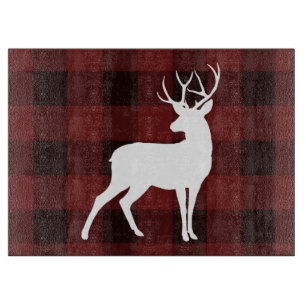 Rustikales Weihnachten Weißer Buck Country Büffel  Schneidebrett