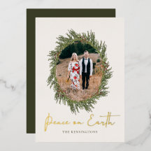 Rustikales Weihnachts-Weltfrieden Foto