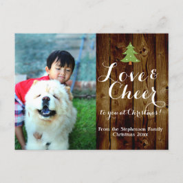 Rustikales Weihnachtsfest Foto Postkarte