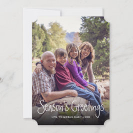 Rustikales Weihnachtsfest Traditionelles Foto Feiertagskarte