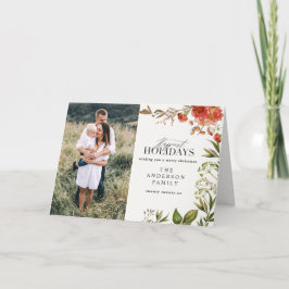 Rustikales Weihnachtsgebäck Foto rot und grün Feiertagskarte