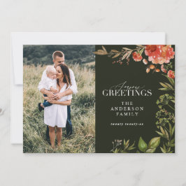 Rustikales Weihnachtsgebäck Foto rot und grün Feiertagskarte