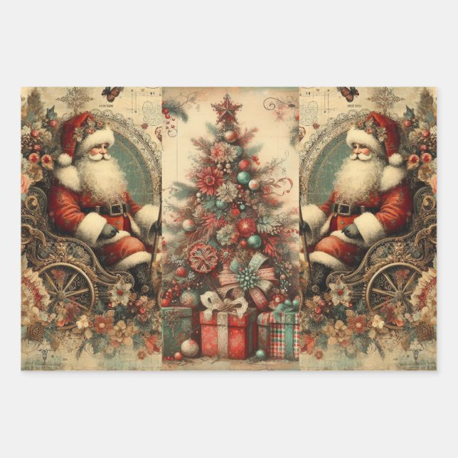 Rustikales Weihnachtsgebäck Geschenkpapier Set (Vorderseite 2)