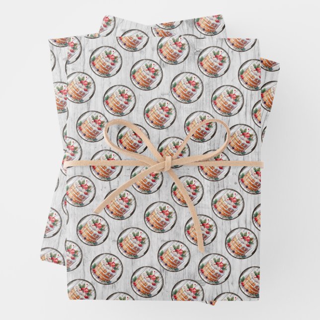 Rustikales Weihnachtsgebäck Geschenkpapier Set (Beispiel)