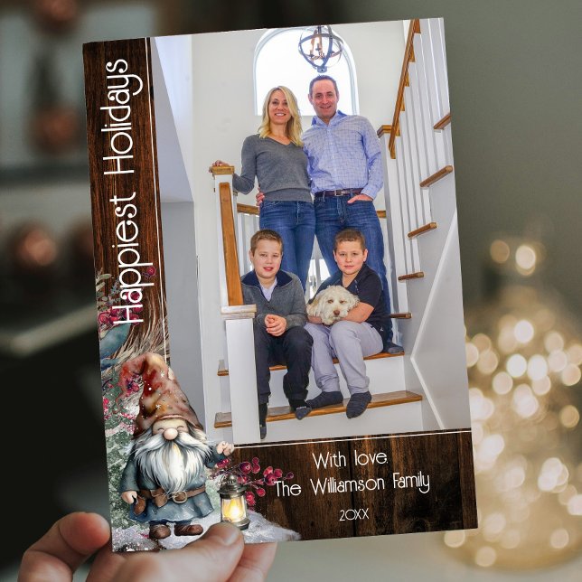 Rustikales Weihnachtsgebirge Foto Feiertagskarte (Von Creator hochgeladen)