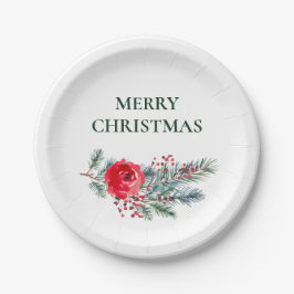 Rustikales Weihnachtsgebirge Party Pappteller