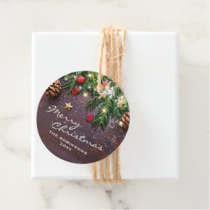 Rustikales Weihnachtsgeschenk Geschenkanhänger