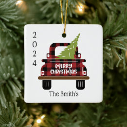 Rustikales Weihnachtsgeschenk Keramikornament