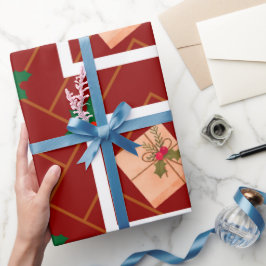 Rustikales Weihnachtsgeschenk Wrapping Paper mit H Geschenkpapier