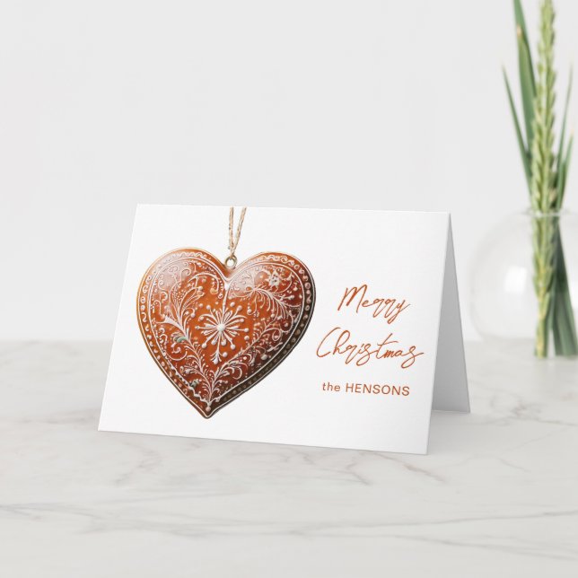 Rustikales Weihnachtskoch dekoriert Traditionell Feiertagskarte (Vorderseite)