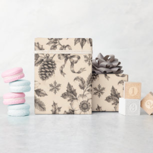 Rustikales Weihnachtsmann-Frohe-Weihnachten-Gesche Geschenkpapier