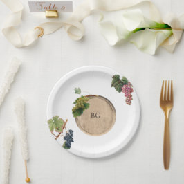 Rustikales Weinkeller Weinkeller Weinberg Hochzeit Pappteller