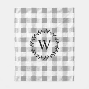 Rustikales Weiß Bauernhaus Kariert & Schwarzwald Fleecedecke