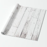 Rustikales Weißholz Shabby Chic Hochzeit Geschenkpapier<br><div class="desc">Schleifpapier</div>